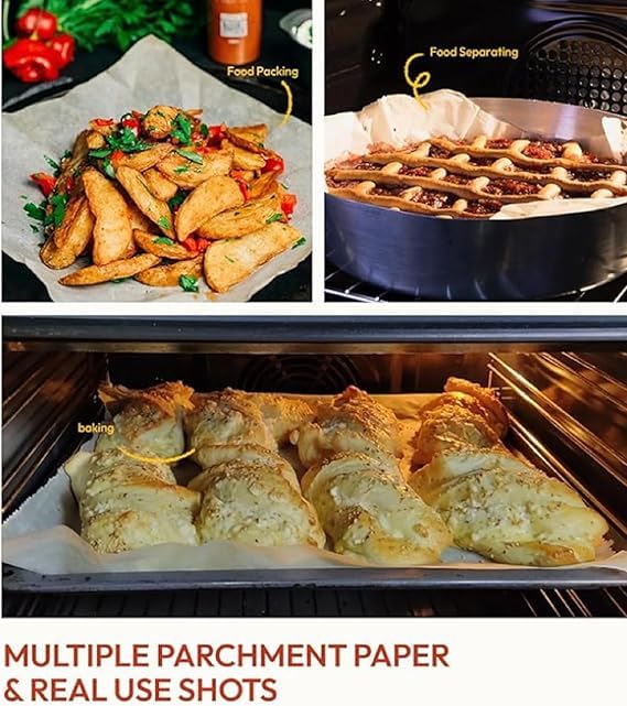 Everbite Everbite Wrap On Imported Oil Proof Butter Paper Roll for Roti Premium NonStick Butter Wrapping Paper Food Wrapping Paper Reheatable Non Stick Paper Oven Safe Parchment Paper Pack of2 - Image 3