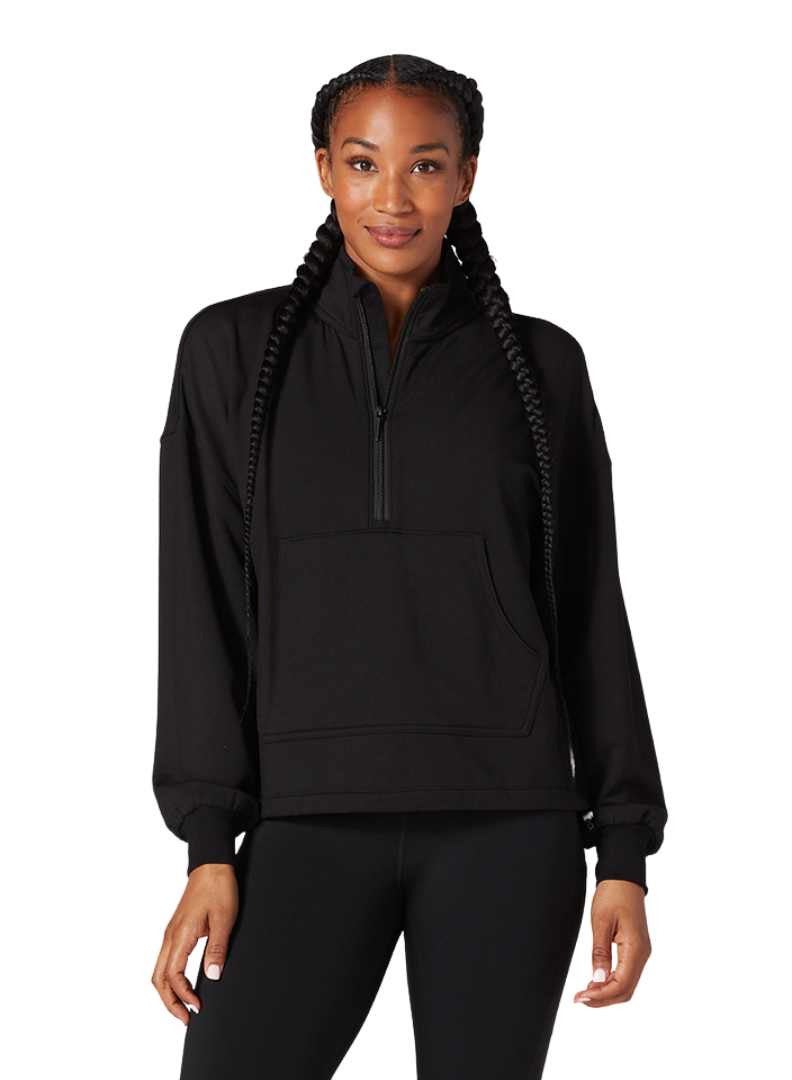 TAVI COZY HALF ZIP EBONY  - Image 1