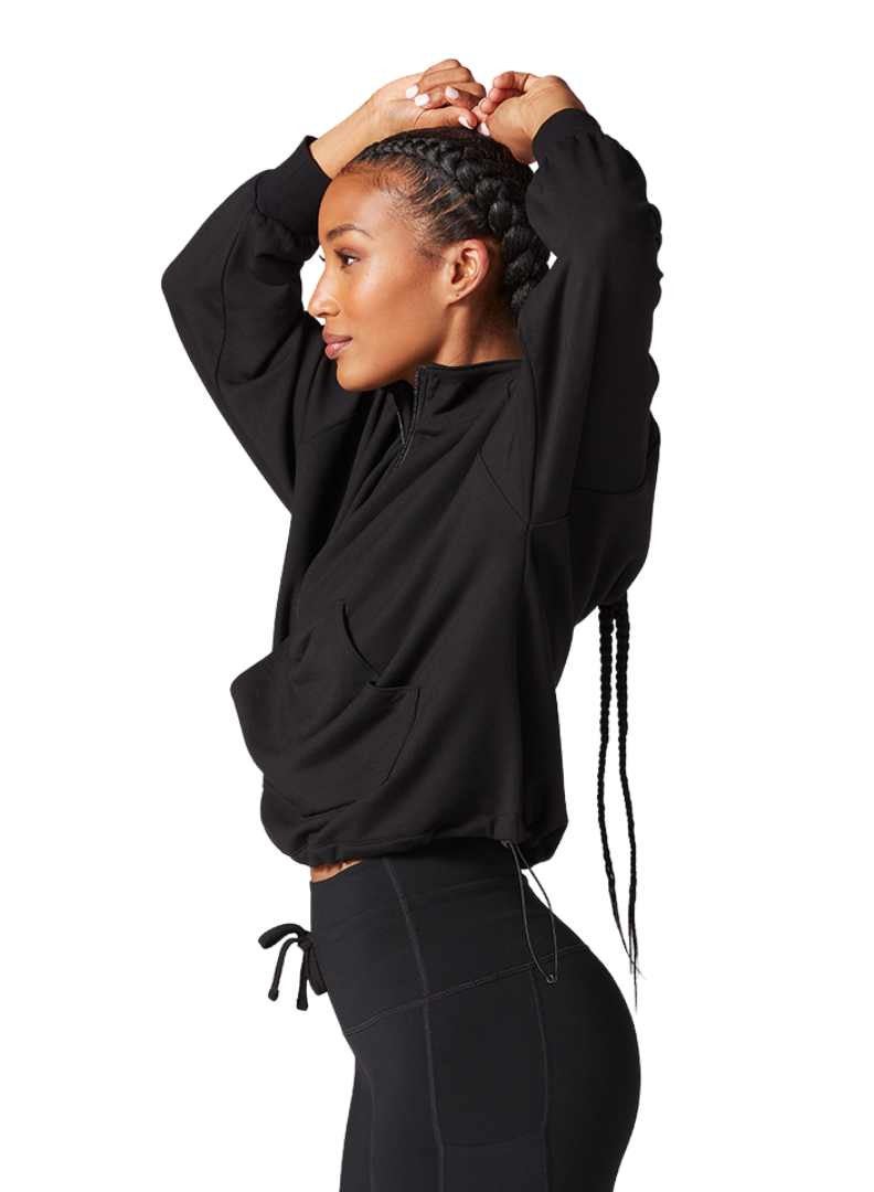 TAVI COZY HALF ZIP EBONY  - Image 2