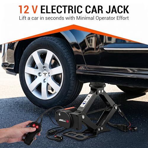 IBELL 12V DC Electric Scissor Jack Tool Kit Lift Upto 2 Ton Weight, Electric Floor Jack, (Height Upto 13.8 Inches) - Image 4