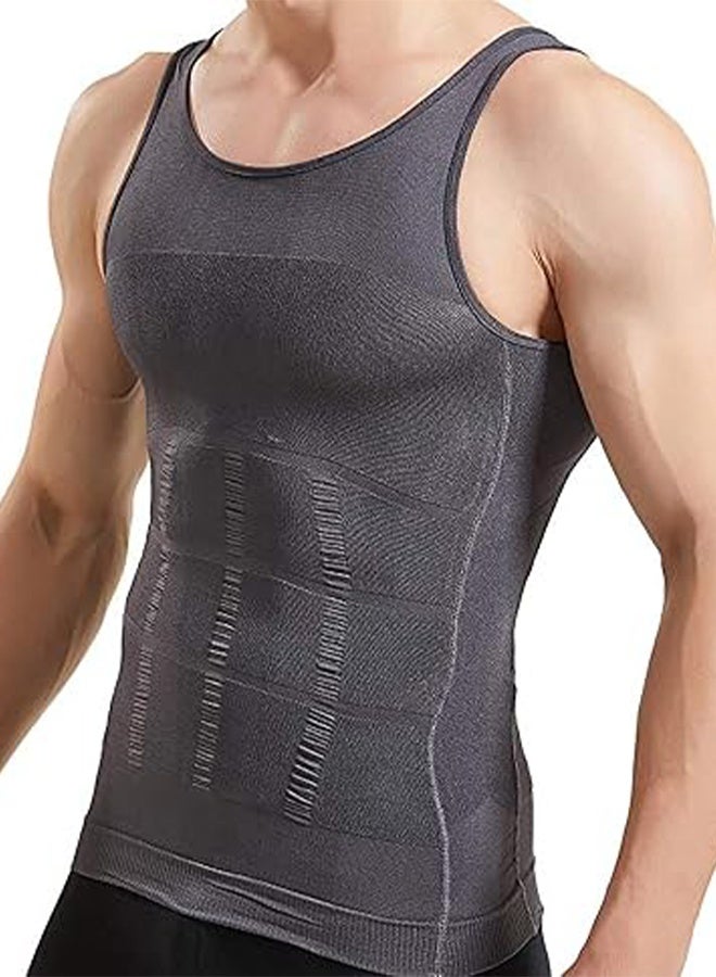 Men Slimming Body Shaper Vest Gynecomastia Compression Shirts Tummy Control Shapewear Moobs Undershirt - Image 3