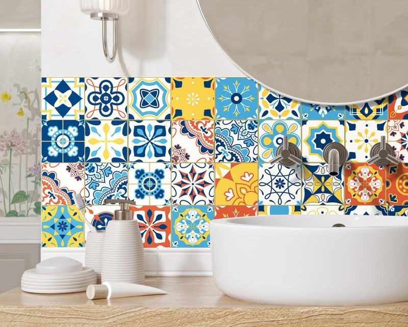 FLFK Wall Border Tile Stickers Peel and Stick Wallpaper Border for Kitchen Backsplash Bathroom Shower Room,4"x240" - Image 5