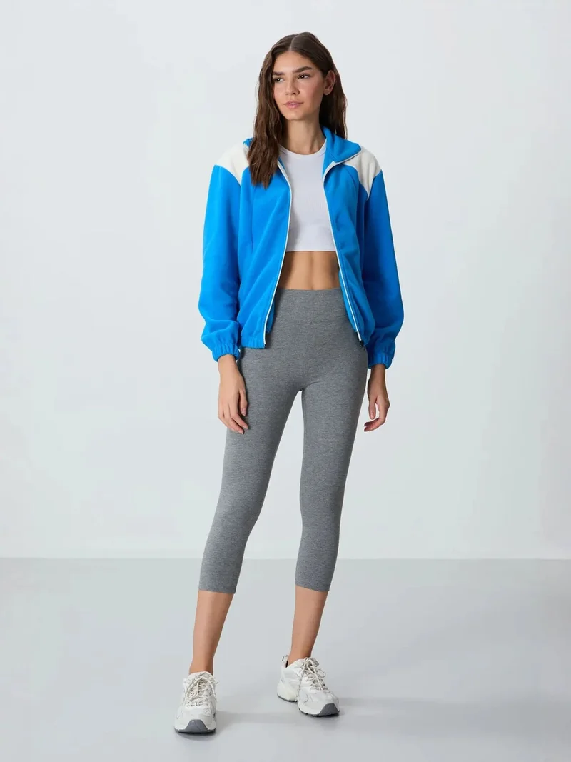 TOMMYLIFE TOMMY Oversized Color Block Half-Zip Sweatshirt