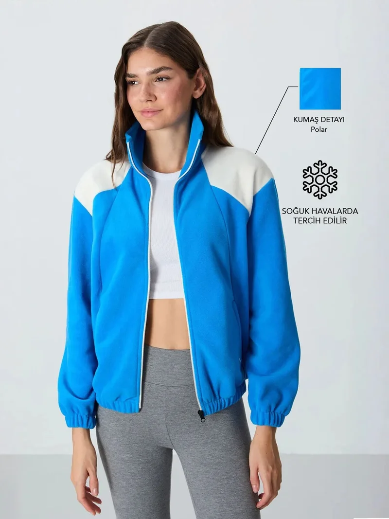 TOMMYLIFE TOMMY Oversized Color Block Half-Zip Sweatshirt