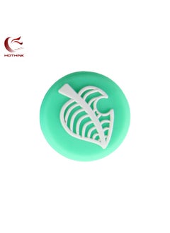 Nintendo Switch Lite Remote Sensing Cap Cherry Blossom Fox Mushroom Head Joystick Leaf Digital Computer/game Console Protective-Product Color:Leaves Green Background White Leaves