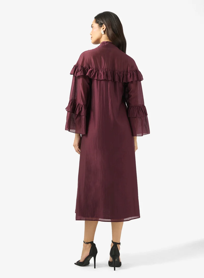 VERO MODA  Vmjenna Frill Dreailed Dress for Women | Best Price UAE