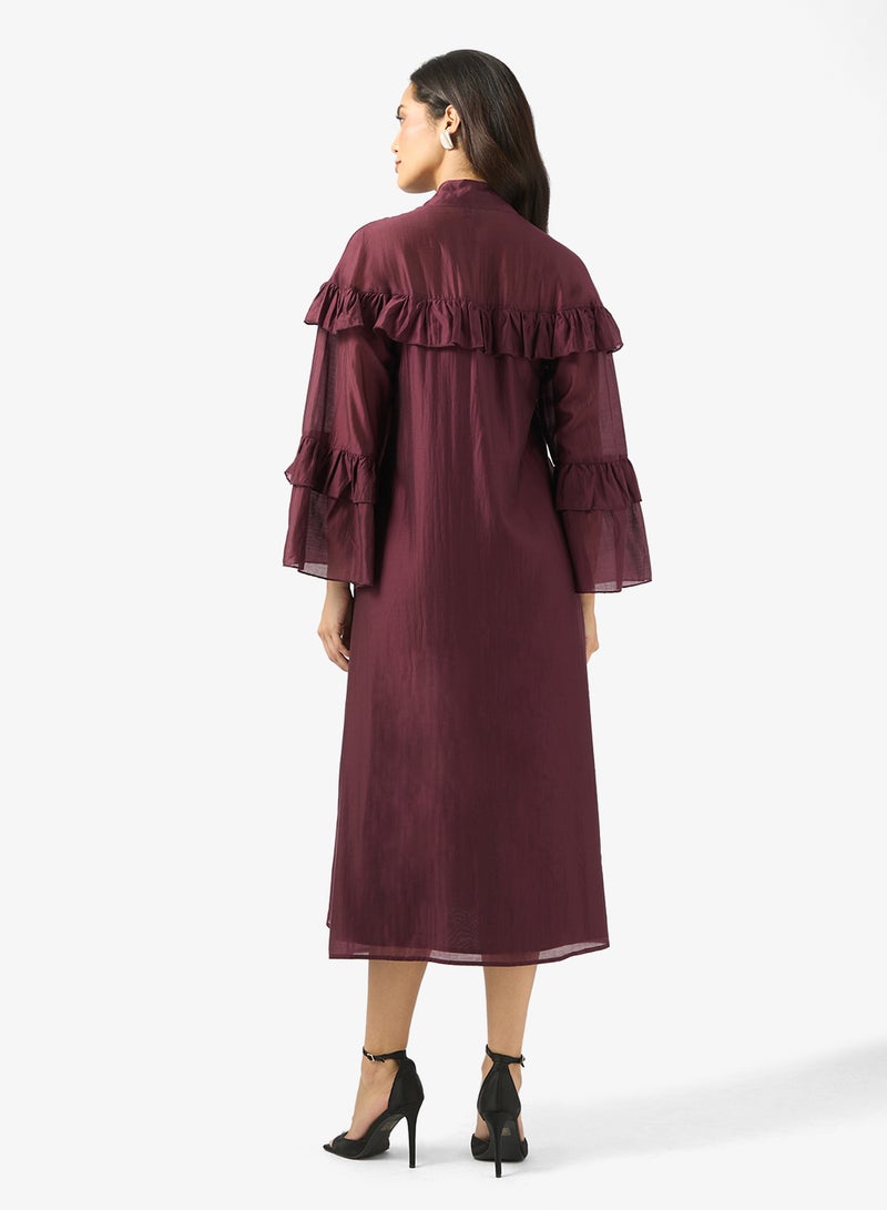 فيرو مودا فستان فيمجينا مزين بكشكشة - Image 2