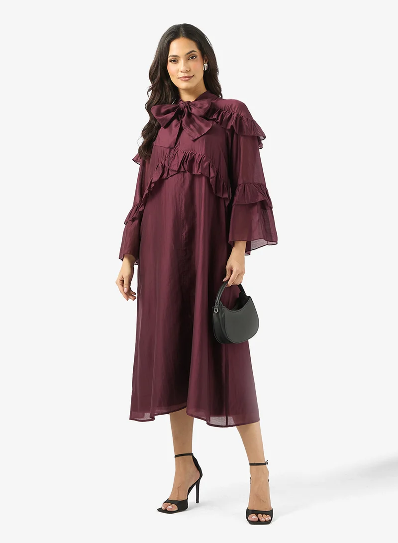 VERO MODA  Vmjenna Frill Dreailed Dress for Women | Best Price UAE