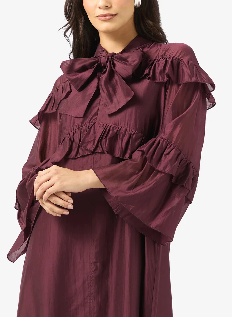 VERO MODA  Vmjenna Frill Dreailed Dress for Women | Best Price UAE