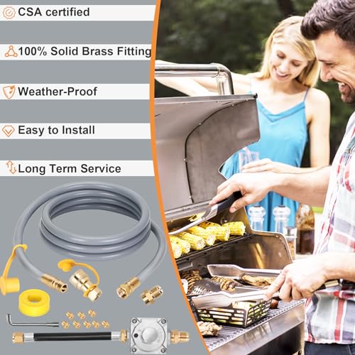 Sobalai Upgraded Propane to Natural Gas Conversion Kit for Weber Spirit Series Grill, 10FT Natural Gas Conversion kit for Weber Propane Grills - Image 5