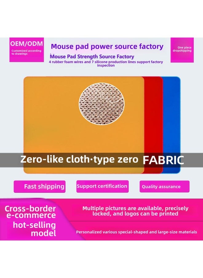 Class Zero Mouse Pad Electric Competition Fine Surface Cloth Mouse Pad Fine Surface Speed Type 4249 Increase Thickening Size Tight Edge Lock-Color:420*490*5mm-Pattern:Category Zero-purple