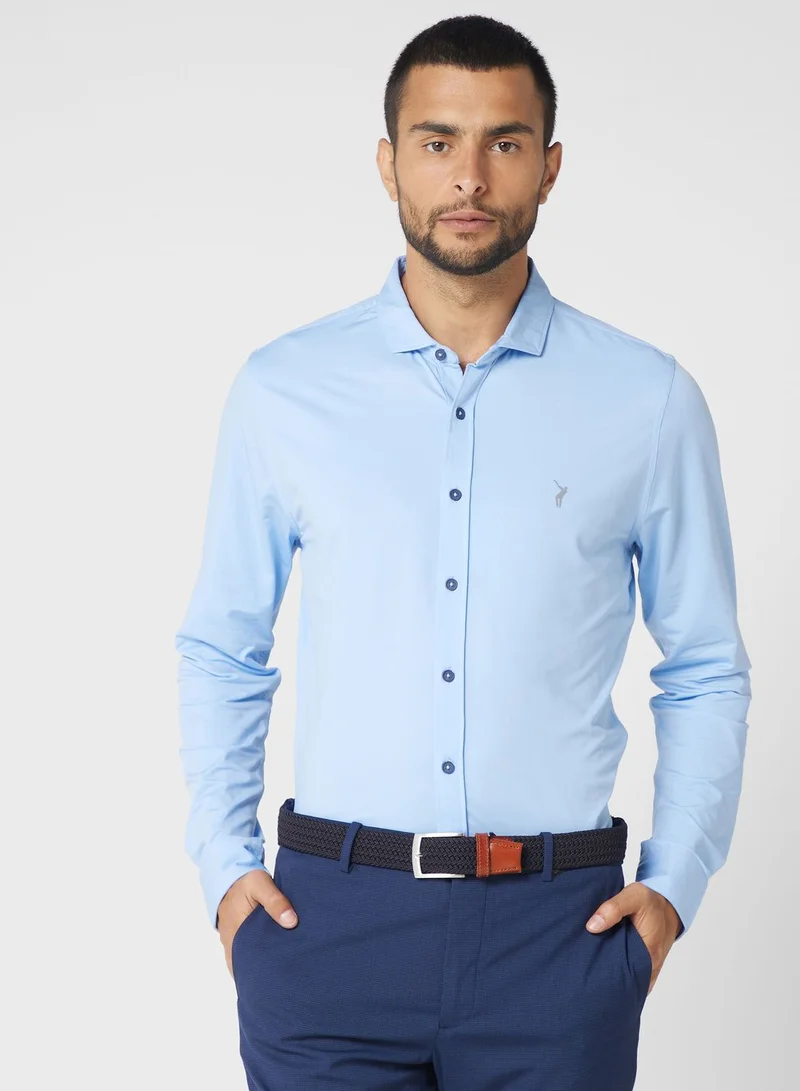 Thomas Scott Men Classic Slim Fit Casual Cotton Shirt