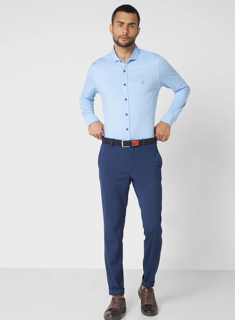 Thomas Scott Men Classic Slim Fit Casual Cotton Shirt