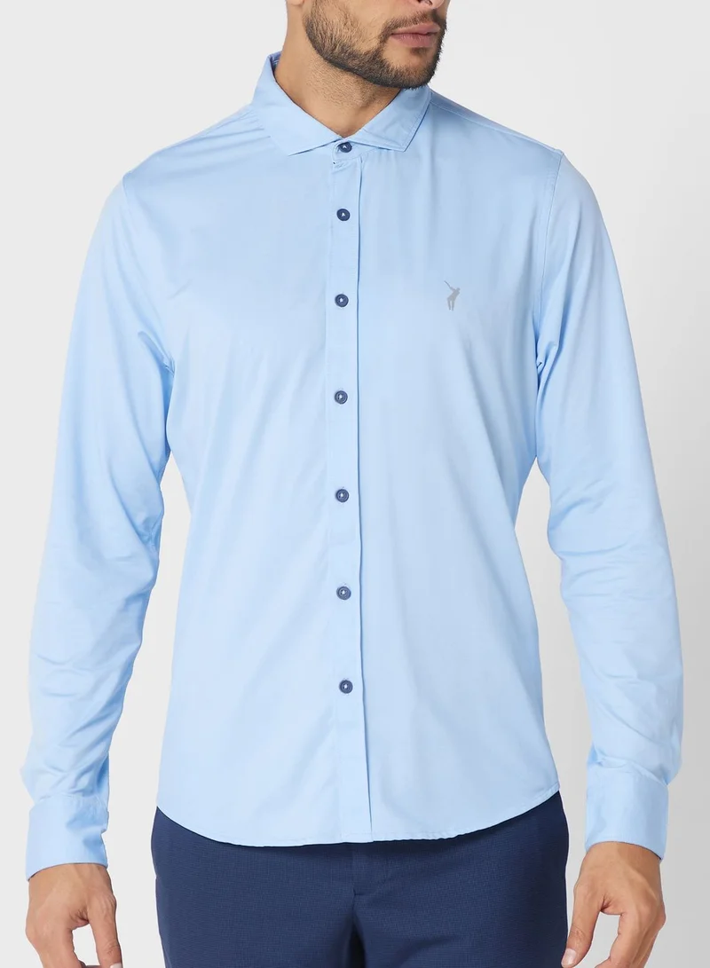 Thomas Scott Men Classic Slim Fit Casual Cotton Shirt