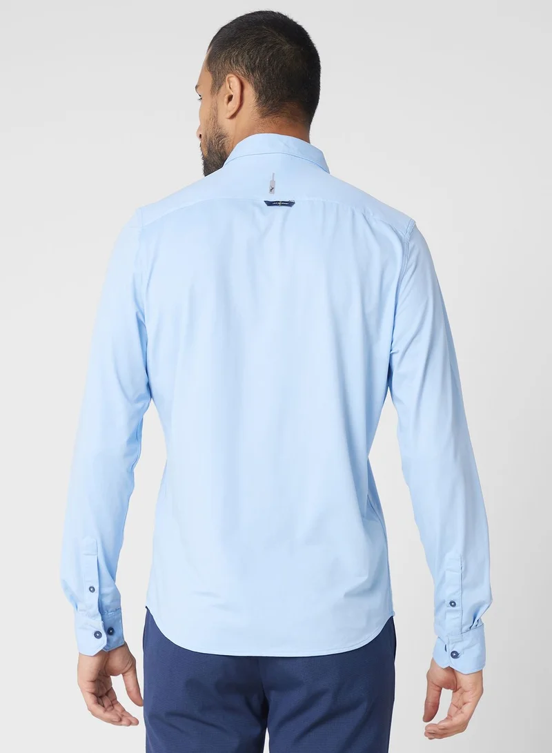 Thomas Scott Men Classic Slim Fit Casual Cotton Shirt
