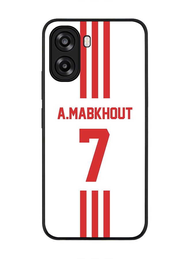 Stylizedd For Oppo A6x 5G / A6x 4G Case,Slim fit Camera Protection, Shockproof Thin Phone cover  - Football - UAE,  A.Mabkhout - Image 1