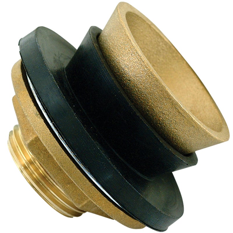 EZ-FLO Closet Spud, 1-1/2 x 1-1/2 in, Brass Plumbing Fitting for Urinals, 40135 - Image 1