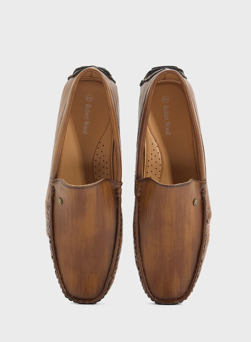 Robert Wood Croc Emboss Loafers