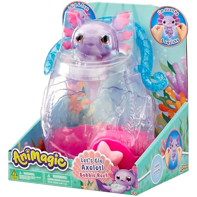 AniMagic Goliath Let's Glo Axolotl Bubble Reef - Image 1