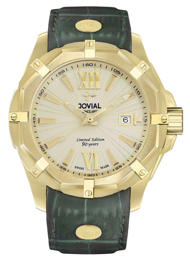 Jovial JOVIAL 12021GGLQ69,Quartz, APEX Collection embodies the pinnacle of Swiss craftsmanship, blending bold design and timeless elegance and excellence.  - Image 1
