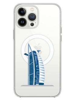 Magnetic Case for iPhone 14 Pro 6.1-inch Compatible with MagSafe Wireless Charging, Shockproof Phone Bumper Cover Burj Al arab