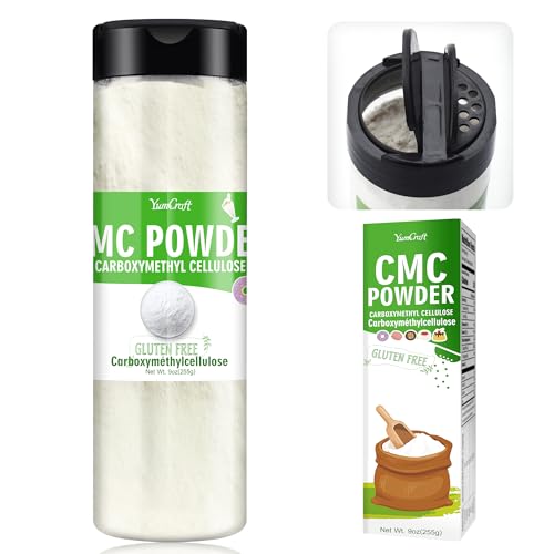 YumCraft 9oz CMC Powder, Pure Tylose Powder for Fondant, Ice Cream Stabilizer, Food Grade Carboxymethylcellulose Thickener and Water Retention Agent for Cake, Frozen Foods, Candy, Yogurt, Gum Paste - Image 1