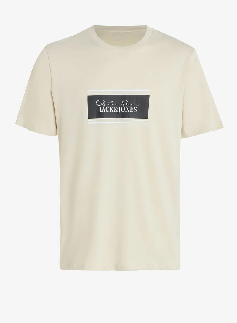 JACK & JONES Casual Regular Fit Crew Neck T-Shirt
