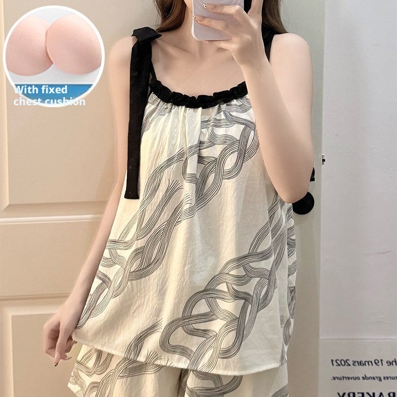 Women's Cloud Cotton Pajama Set with Short Sleeves and Shorts - Image 1