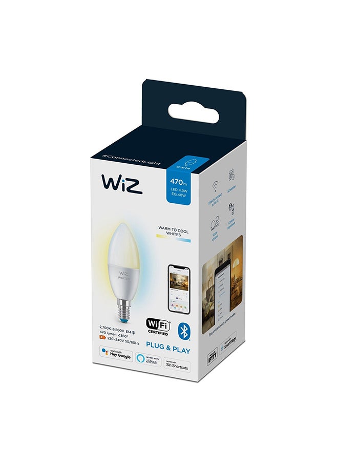 Wiz Smart LED Bulb C37 E14 8.5W Tunable - White