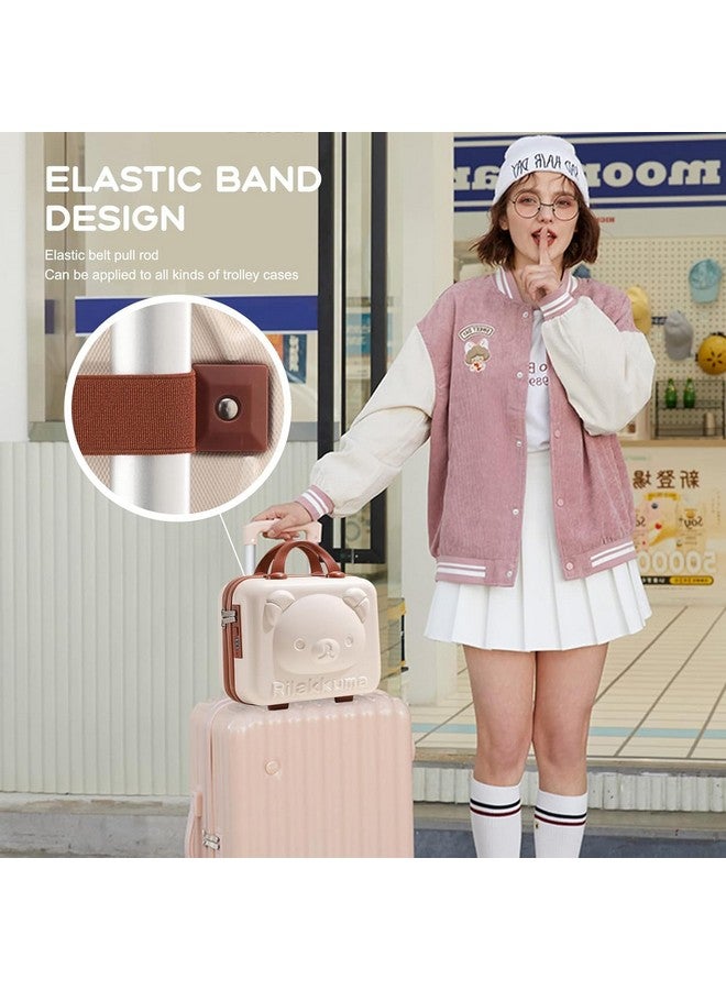 Ranade Mart Mini Bag Mini Hard Shell Travel Luggage, Women Portable Water Proof Carrying Suitcase, Small Hard Shell Cosmetic Lugge Bag, Password Travel CaseFor Women, Girls [Cream]-1pc - Image 3