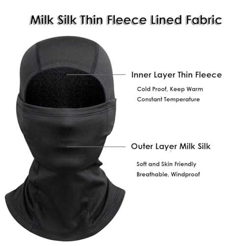 AILONSHAWN Black Winter Ski Mask for Men 2 Pack Balaclava Face Mask Women Warm Shiesty Ski Mask Thermal Face Cover Motorcycle Helmet Snowboard - Image 5