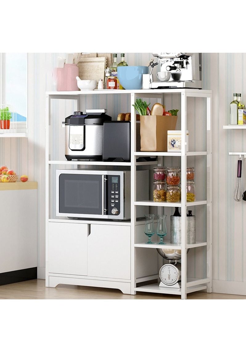 HomarKet 5-Tier Kitchen Storage Shelf Microwave Oven Stand Rack Spice Organizer with Storage Cabinet Large Storage Rack for Home Hotel Living Room Bathroom and Office  - Image 1