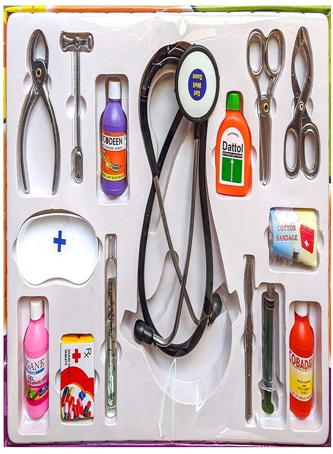 BhavikTraders 1 Pcs Doctor at Home Medical Set, 15 Piece (Quality Non Toxic), Fun Role Play Games for 3 yr Old Kids + Pretend Play Set for Toddler, Doctor Set (Multicolour) - Image 1