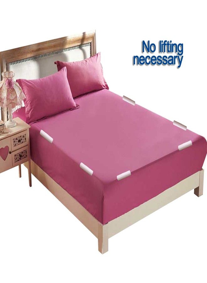 Toosunny 8 Pieces Sheet Holders,Bed Sheet Grippers Keeps The Bed Sheet in Place (White) - Image 2