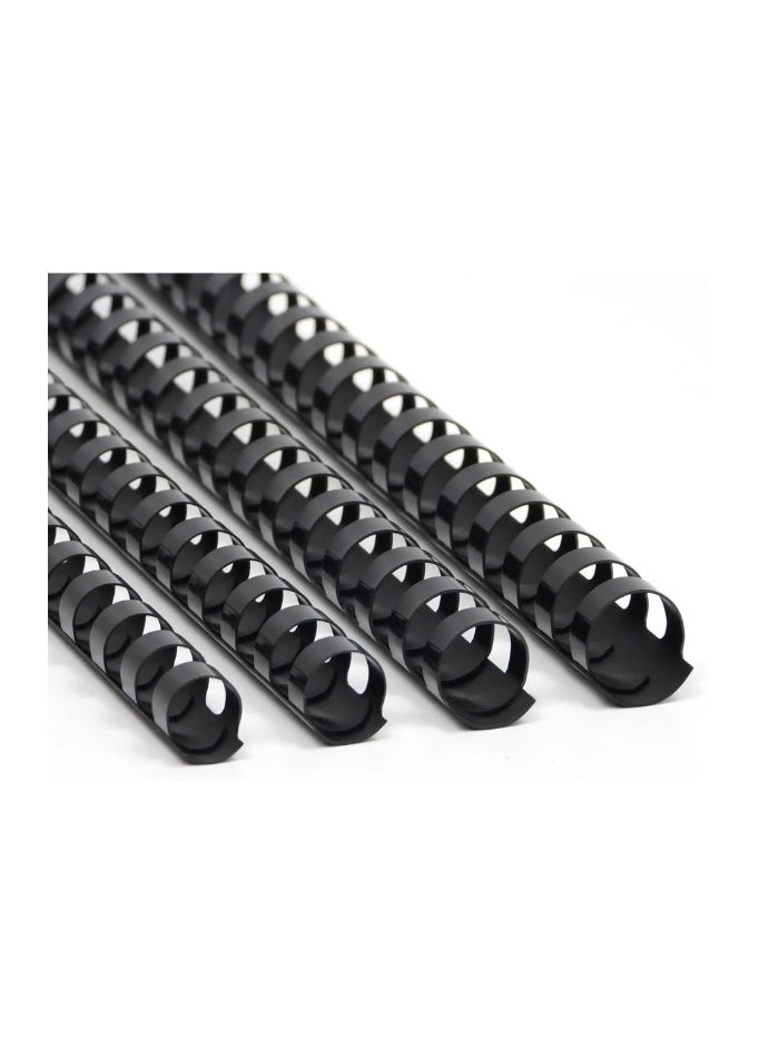 Kalon 16MM Plastic Spiral Binding Ring Black 21 holes For A4 Book and Notebook,Paper Office & School Pack Of 100Pcs  - Image 1