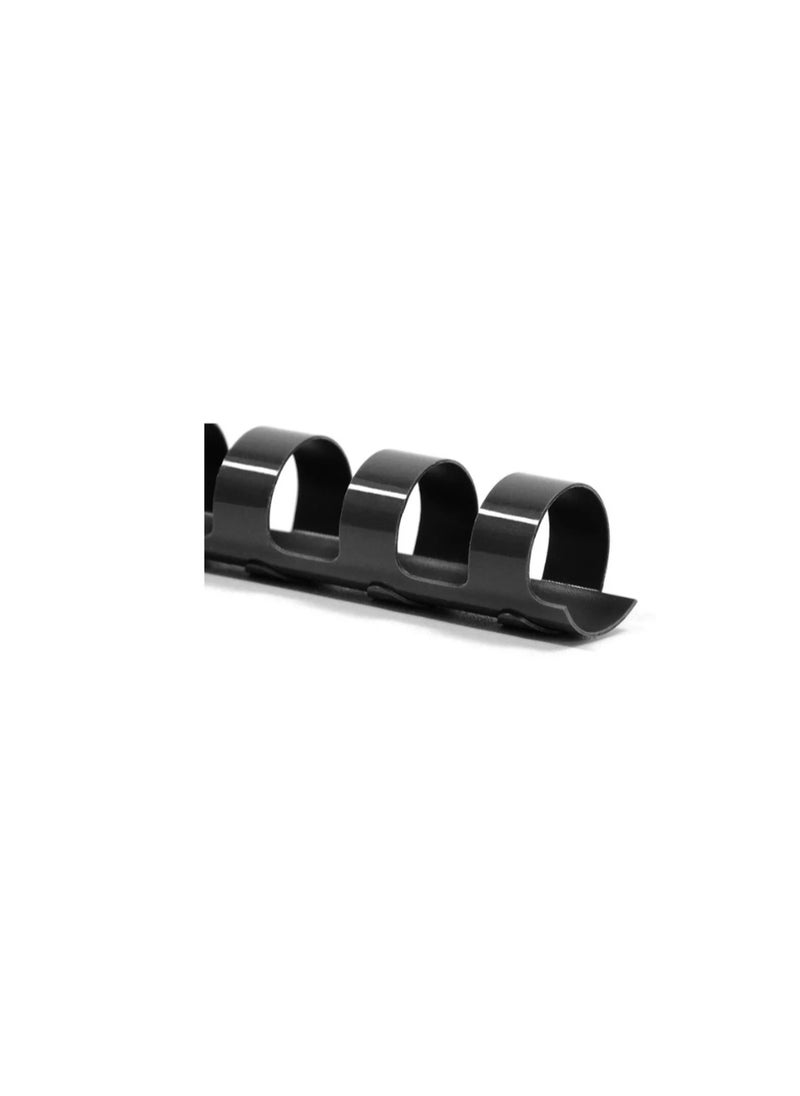 Kalon 16MM Plastic Spiral Binding Ring Black 21 holes For A4 Book and Notebook,Paper Office & School Pack Of 100Pcs  - Image 2