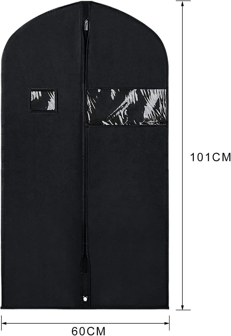 KEEGH Garment Bags for Storage and Travel 101 cm Garment Bags for Hanging Clothes Breathable Suit Covers for Wardrobe with Transparent Window for Suits, Jackets, Coats, Pack of 6 - Image 2