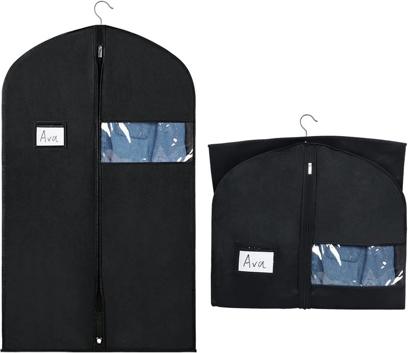 KEEGH Garment Bags for Storage and Travel 101 cm Garment Bags for Hanging Clothes Breathable Suit Covers for Wardrobe with Transparent Window for Suits, Jackets, Coats, Pack of 6 - Image 5