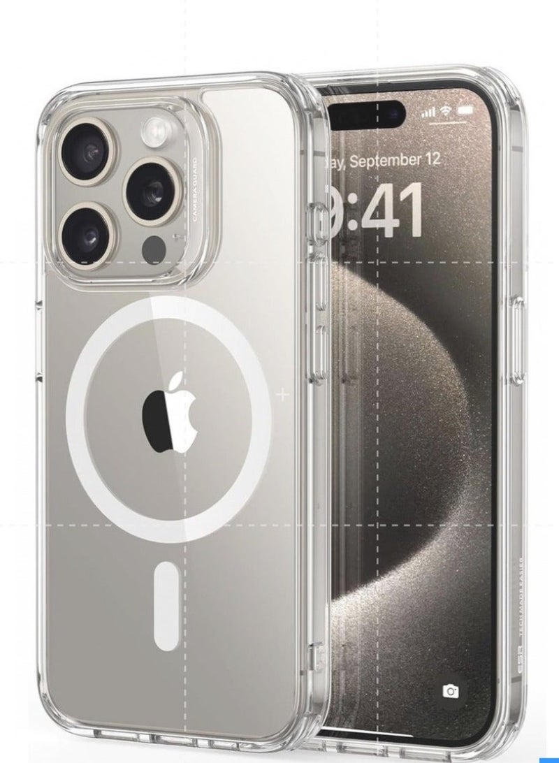 Eltrazone iPhone 15 Pro Max Case - Compatible with MagSafe, Clear