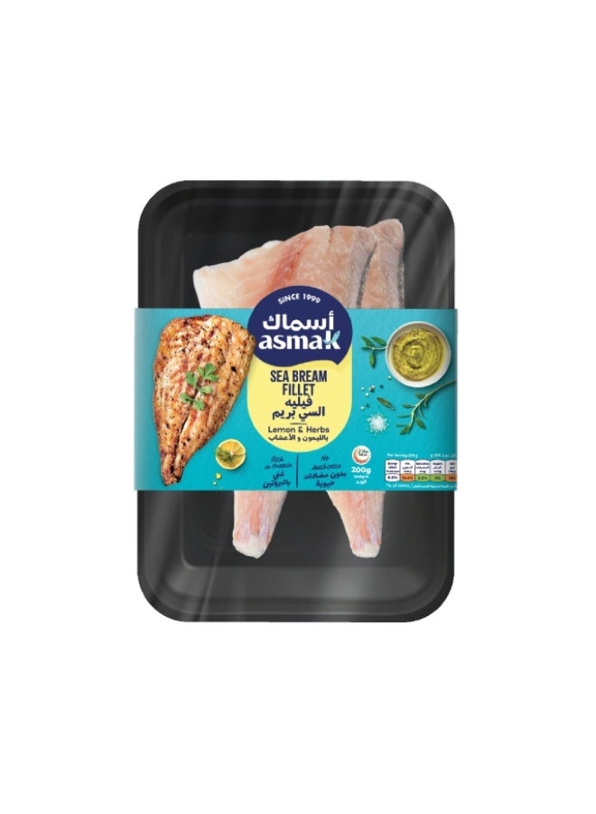 Sea Bream Fillet Lemon & Herb - 200g