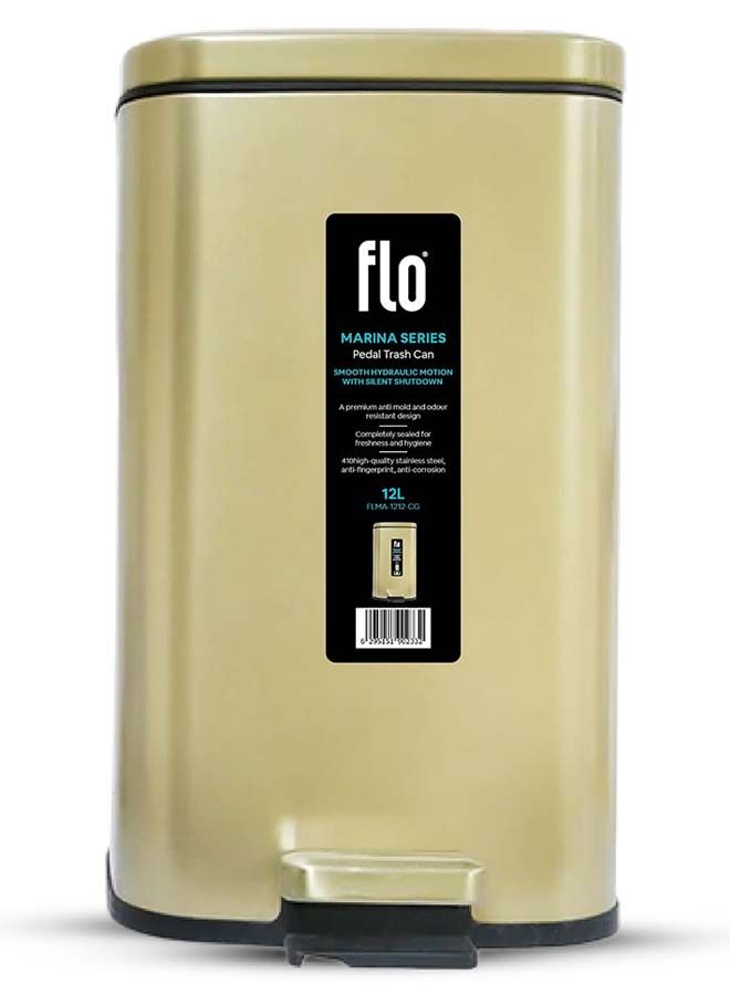 سلة مهملات - مارينا ذهبي شامبانيا 12 لتر