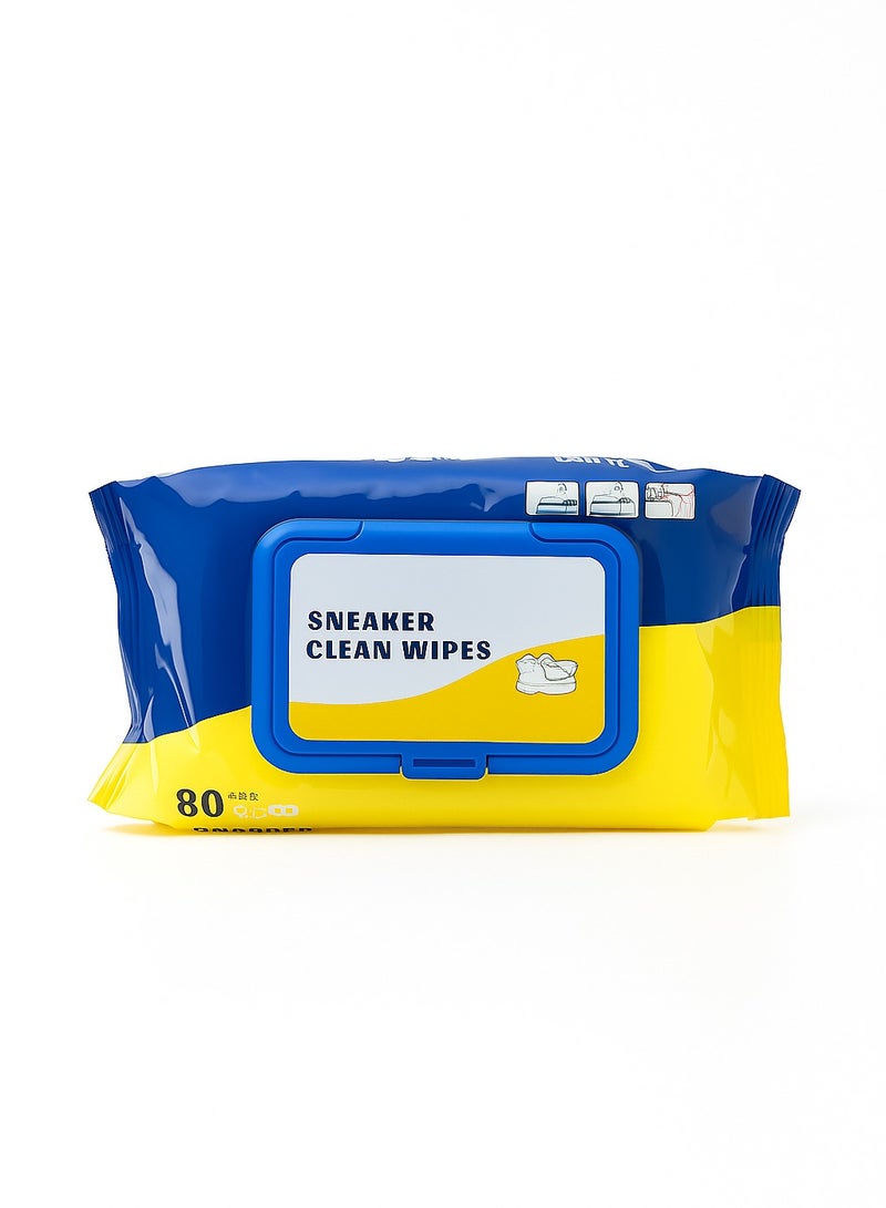 مناديل مبللة لتنظيف الاحذية ساعة واحدة - 80 منديل ، وايبس لتنظيف الاحذية الرياضية، منظف لازالة البقع من الكوتش-230 - Image 1
