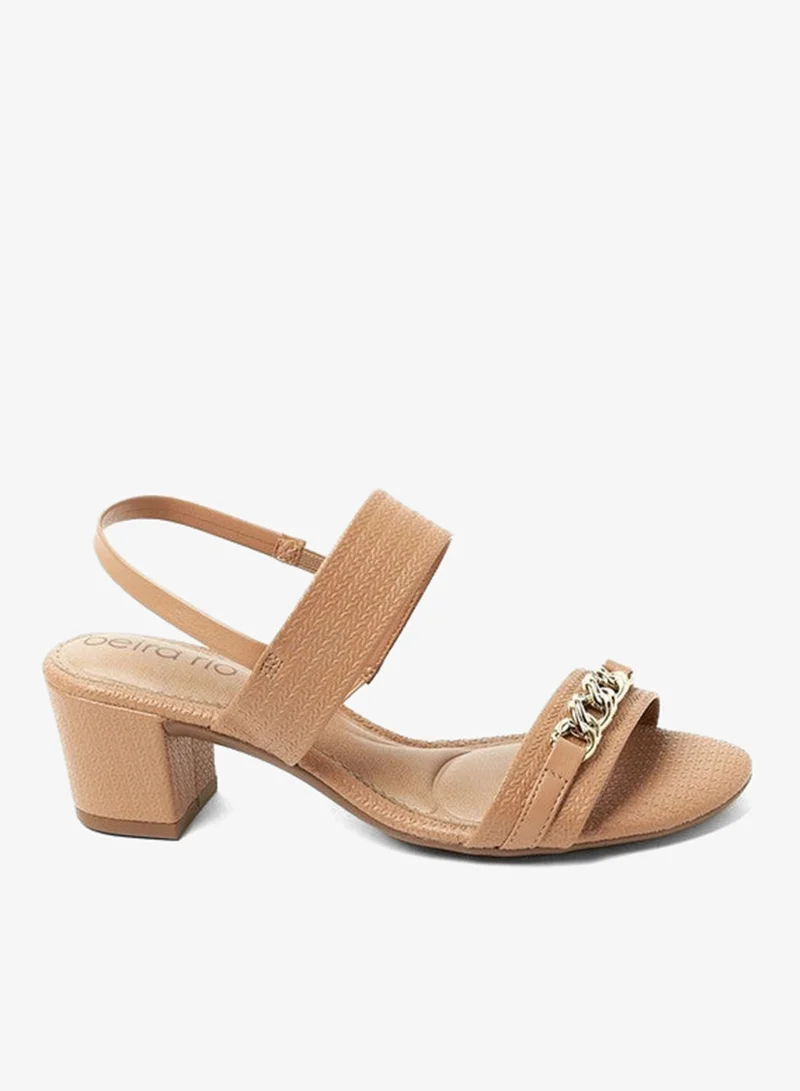 Beira Rio Tan Sandals for Women with Back Strap – Stylish & Supportive sling Back Ladies Sandals for Women | Best Price UAE