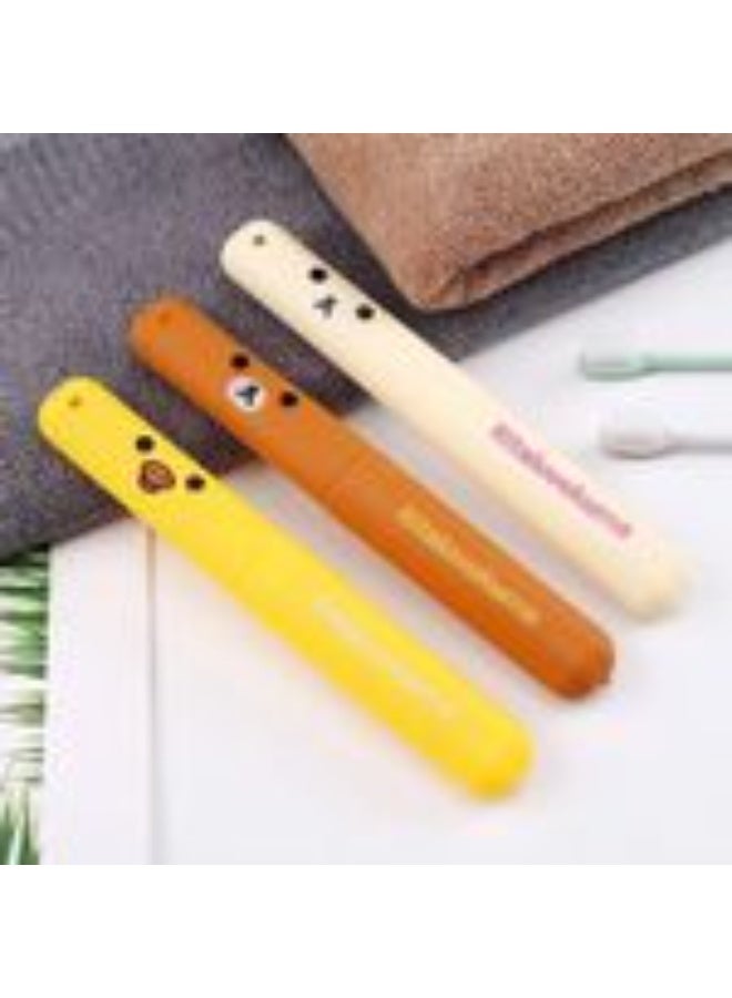 3 Pack Toothbrush Travel Case, Toothbrush Cover Case Portable Travel Toothbrush Holder for Camping, Home, School, Business - Image 1
