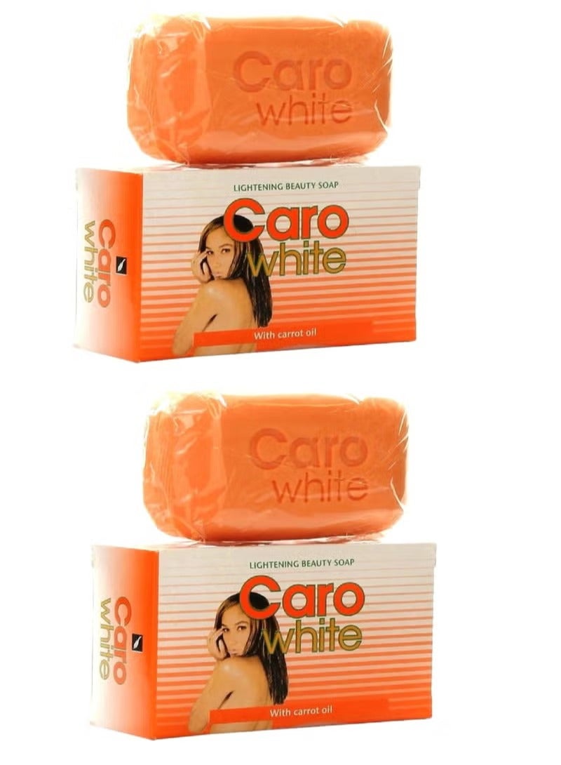 CARO WHITE 2 peces of Lightening Carrot Oil Beauty Body Soap Orange2X 180grams