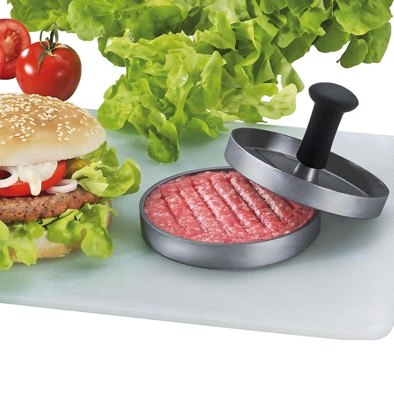 Non Stick Burger Mold - Make Perfectly Shaped Hamburger Patties with Aluminum Burger Press, Perfect for BBQ, Charcoal Grill, and Outdoor Cooking Adventures (2 Pack) - Image 2