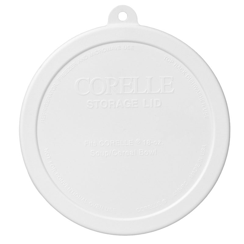 Corelle وعاء حبوب كوريل 418-PC أبيض مع أغطية بلاستيكية (عبوة من 2) - Image 2