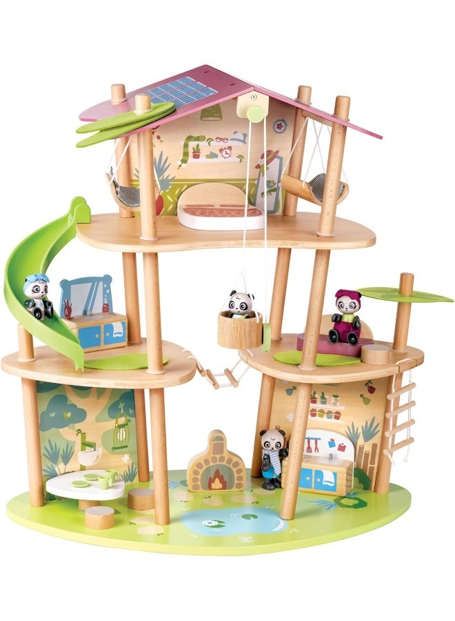 Hape مجموعة ألعاب منزل البامبو لباندا من هابي جرين بلانيت (25 قطعة) - Image 2