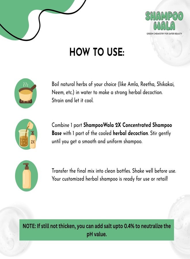 Shampoo Wala SHAMPOOWALA 2x Concentrated Pearly Shampoo Base (Herbal Shampoo Base) | PARABEN FREE | SLS FREE | GMO FREE | DIY your own Haircare (100 ml) - Image 3