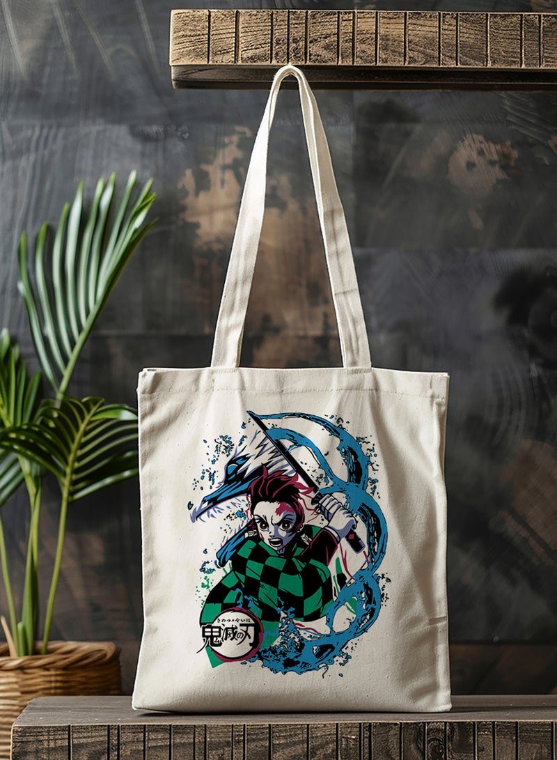 لوحة حقيبة يد بأحزمة كتف من البوليستر بتصميم أنمي تانجيرو - Image 3